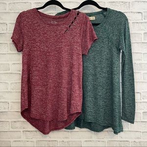 Hollister Tee Shirt Top SET OF TWO Size Small  #BB225